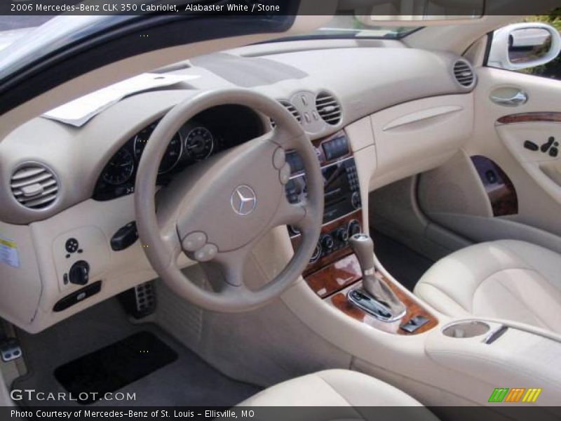 Alabaster White / Stone 2006 Mercedes-Benz CLK 350 Cabriolet