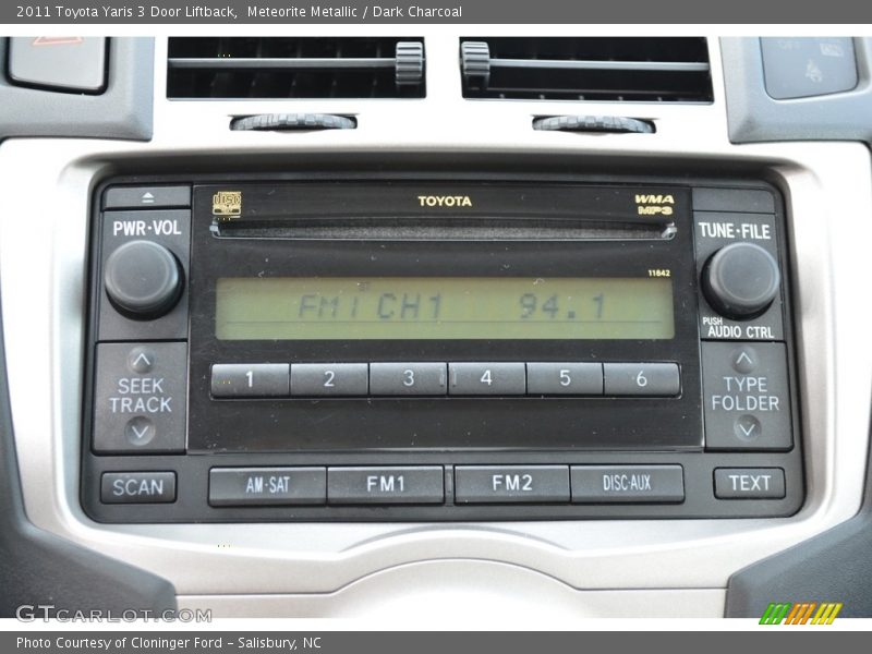 Meteorite Metallic / Dark Charcoal 2011 Toyota Yaris 3 Door Liftback