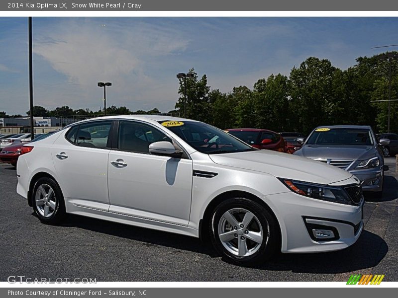 Snow White Pearl / Gray 2014 Kia Optima LX