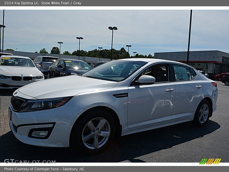 Snow White Pearl / Gray 2014 Kia Optima LX