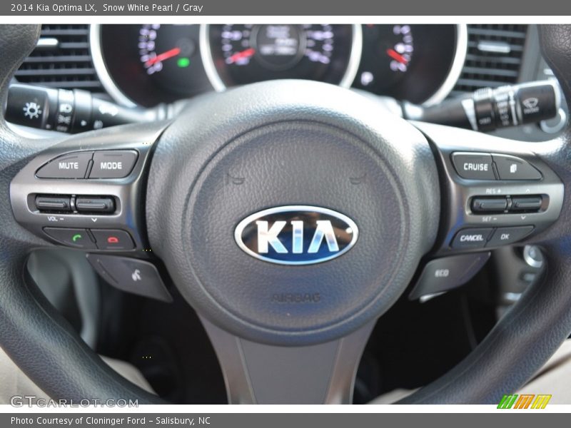 Snow White Pearl / Gray 2014 Kia Optima LX