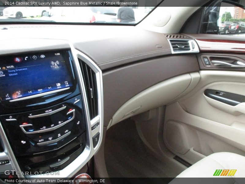 Sapphire Blue Metallic / Shale/Brownstone 2014 Cadillac SRX Luxury AWD