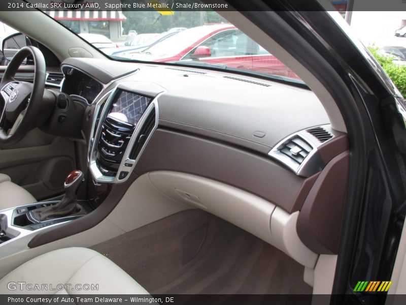 Sapphire Blue Metallic / Shale/Brownstone 2014 Cadillac SRX Luxury AWD