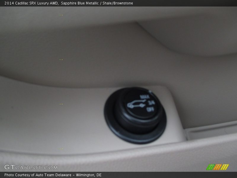 Sapphire Blue Metallic / Shale/Brownstone 2014 Cadillac SRX Luxury AWD