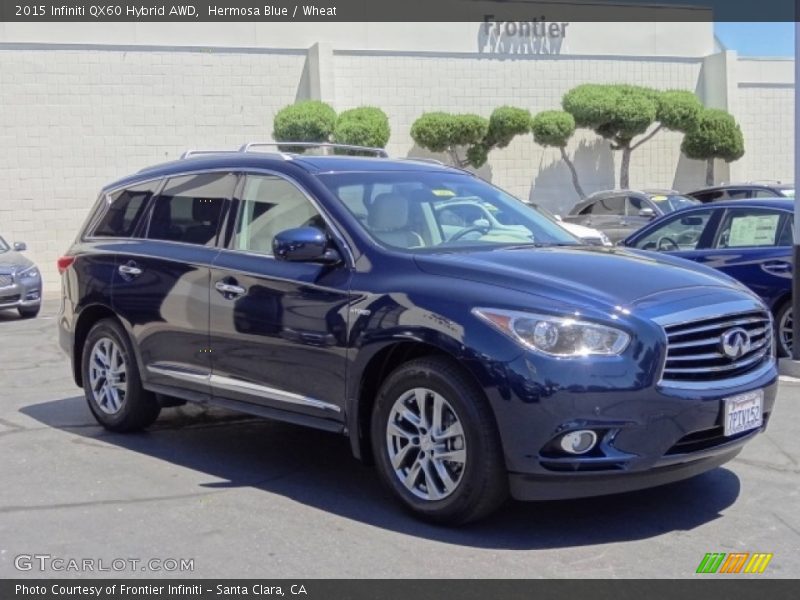 Hermosa Blue / Wheat 2015 Infiniti QX60 Hybrid AWD