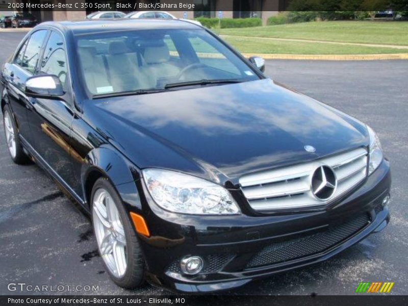 Black / Black/Sahara Beige 2008 Mercedes-Benz C 350 Sport
