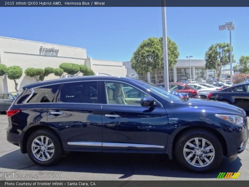 Hermosa Blue / Wheat 2015 Infiniti QX60 Hybrid AWD