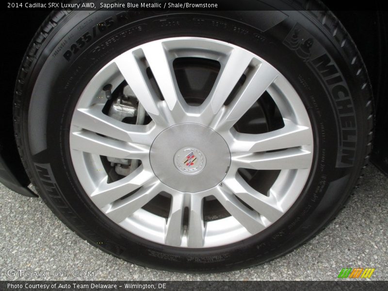Sapphire Blue Metallic / Shale/Brownstone 2014 Cadillac SRX Luxury AWD