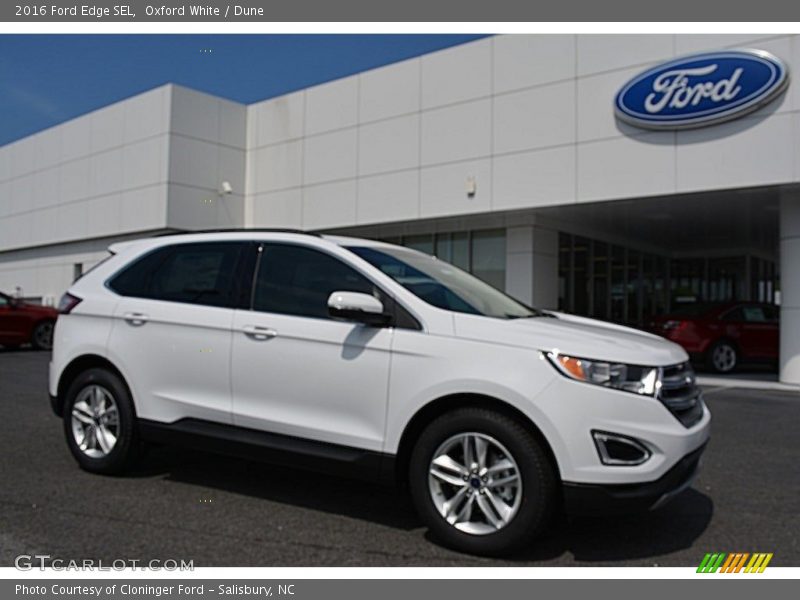 Oxford White / Dune 2016 Ford Edge SEL