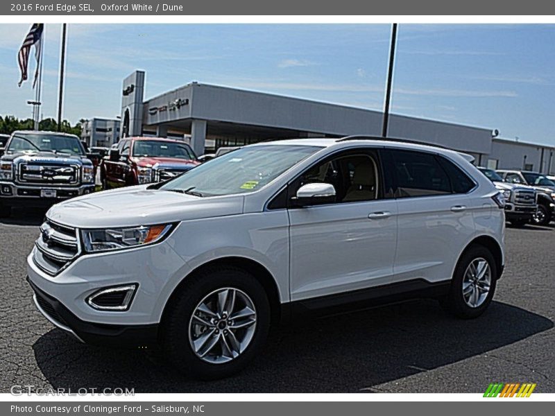 Oxford White / Dune 2016 Ford Edge SEL