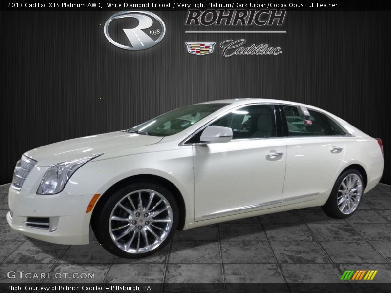 White Diamond Tricoat / Very Light Platinum/Dark Urban/Cocoa Opus Full Leather 2013 Cadillac XTS Platinum AWD