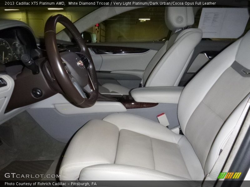 White Diamond Tricoat / Very Light Platinum/Dark Urban/Cocoa Opus Full Leather 2013 Cadillac XTS Platinum AWD