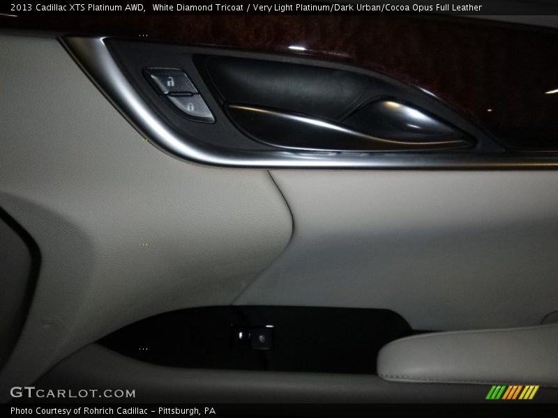 White Diamond Tricoat / Very Light Platinum/Dark Urban/Cocoa Opus Full Leather 2013 Cadillac XTS Platinum AWD