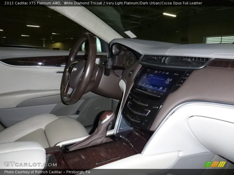 White Diamond Tricoat / Very Light Platinum/Dark Urban/Cocoa Opus Full Leather 2013 Cadillac XTS Platinum AWD
