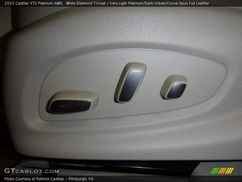 White Diamond Tricoat / Very Light Platinum/Dark Urban/Cocoa Opus Full Leather 2013 Cadillac XTS Platinum AWD