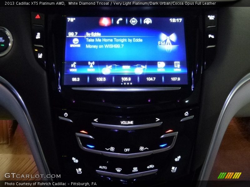 White Diamond Tricoat / Very Light Platinum/Dark Urban/Cocoa Opus Full Leather 2013 Cadillac XTS Platinum AWD