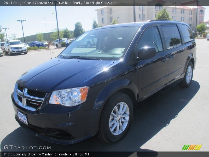 True Blue Pearl / Black/Light Graystone 2014 Dodge Grand Caravan SXT