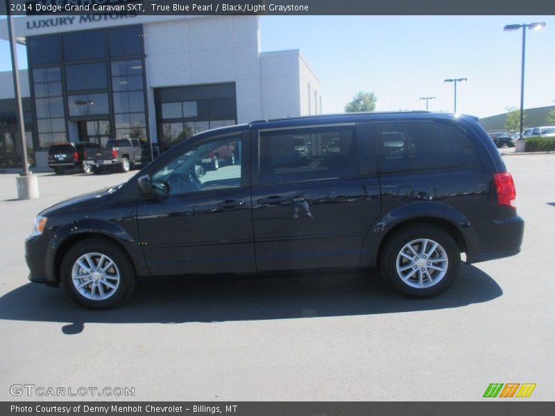 True Blue Pearl / Black/Light Graystone 2014 Dodge Grand Caravan SXT