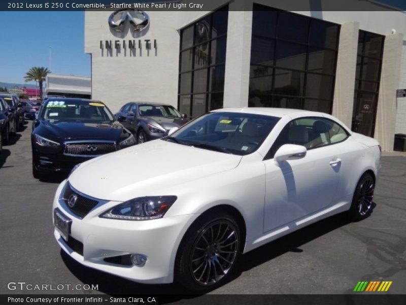 Starfire White Pearl / Light Gray 2012 Lexus IS 250 C Convertible