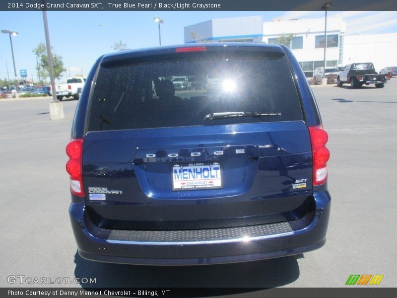 True Blue Pearl / Black/Light Graystone 2014 Dodge Grand Caravan SXT