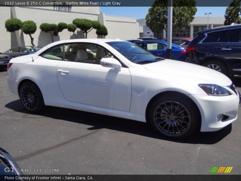 Starfire White Pearl / Light Gray 2012 Lexus IS 250 C Convertible