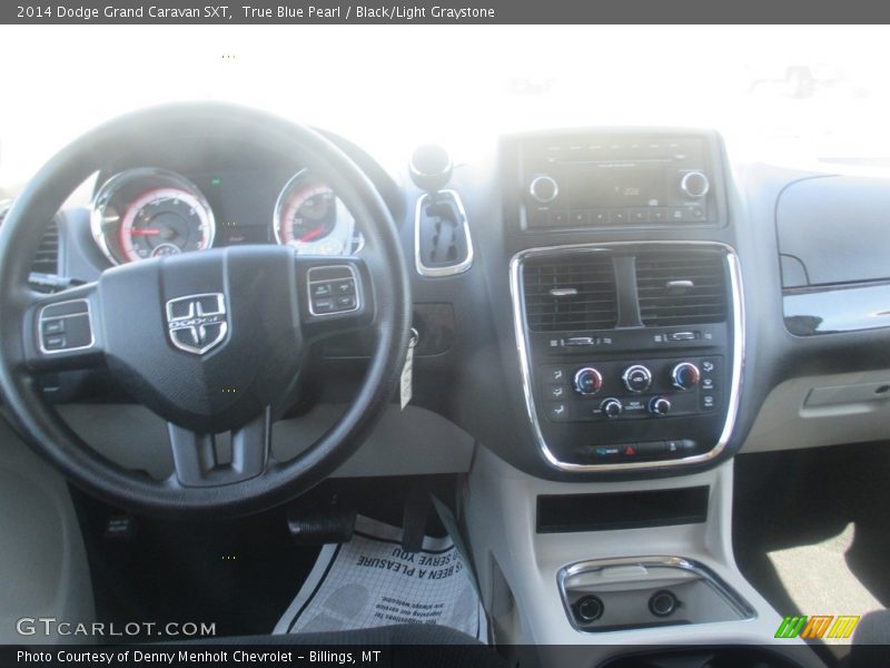 True Blue Pearl / Black/Light Graystone 2014 Dodge Grand Caravan SXT
