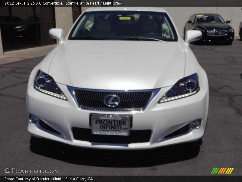 Starfire White Pearl / Light Gray 2012 Lexus IS 250 C Convertible