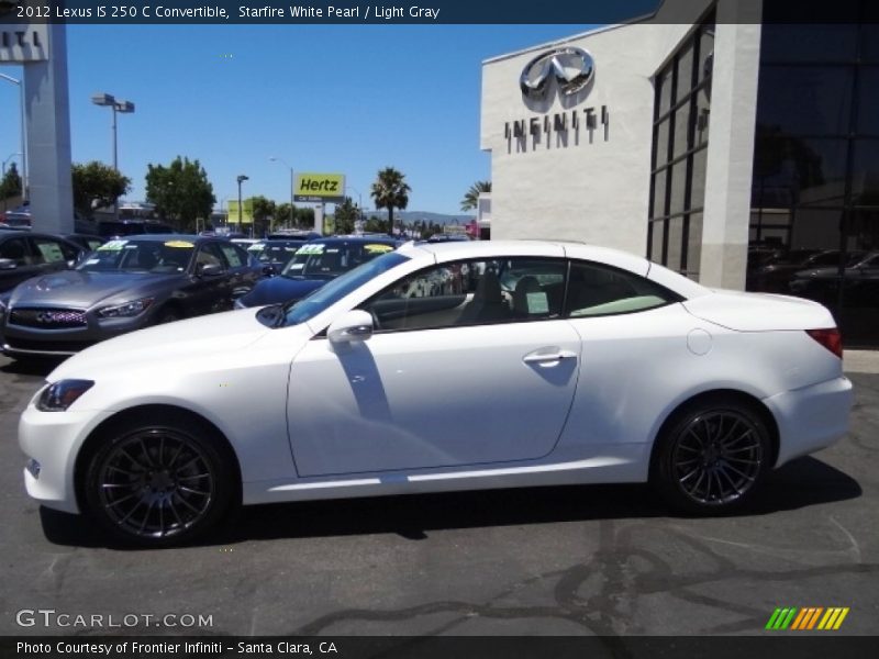 Starfire White Pearl / Light Gray 2012 Lexus IS 250 C Convertible