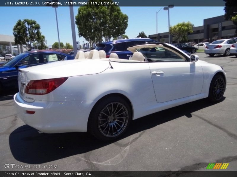 Starfire White Pearl / Light Gray 2012 Lexus IS 250 C Convertible