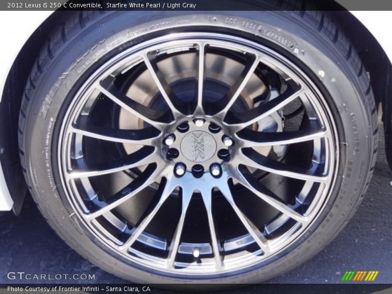 Starfire White Pearl / Light Gray 2012 Lexus IS 250 C Convertible