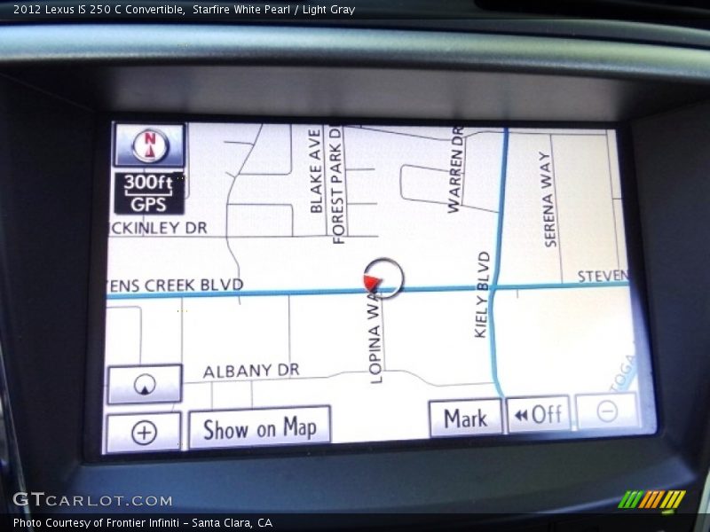 Starfire White Pearl / Light Gray 2012 Lexus IS 250 C Convertible