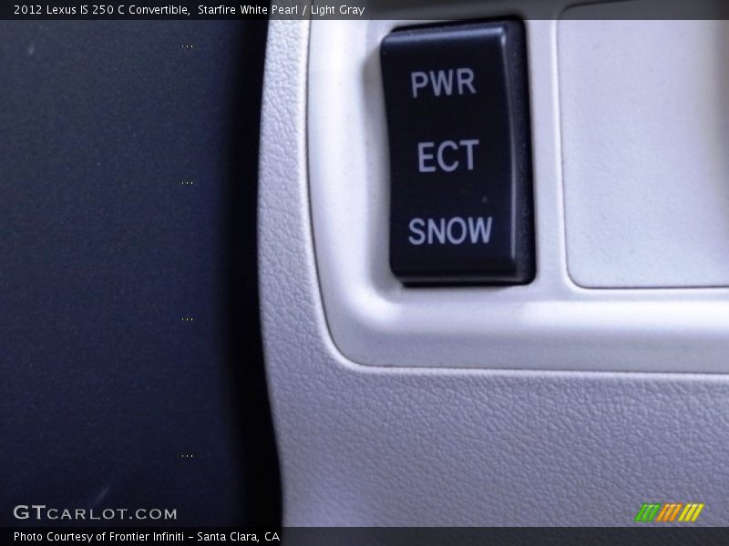 Starfire White Pearl / Light Gray 2012 Lexus IS 250 C Convertible