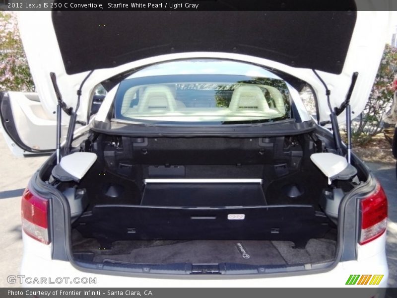 Starfire White Pearl / Light Gray 2012 Lexus IS 250 C Convertible