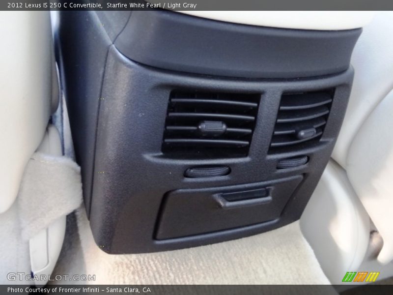 Starfire White Pearl / Light Gray 2012 Lexus IS 250 C Convertible