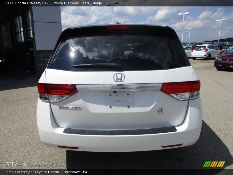 White Diamond Pearl / Beige 2014 Honda Odyssey EX-L