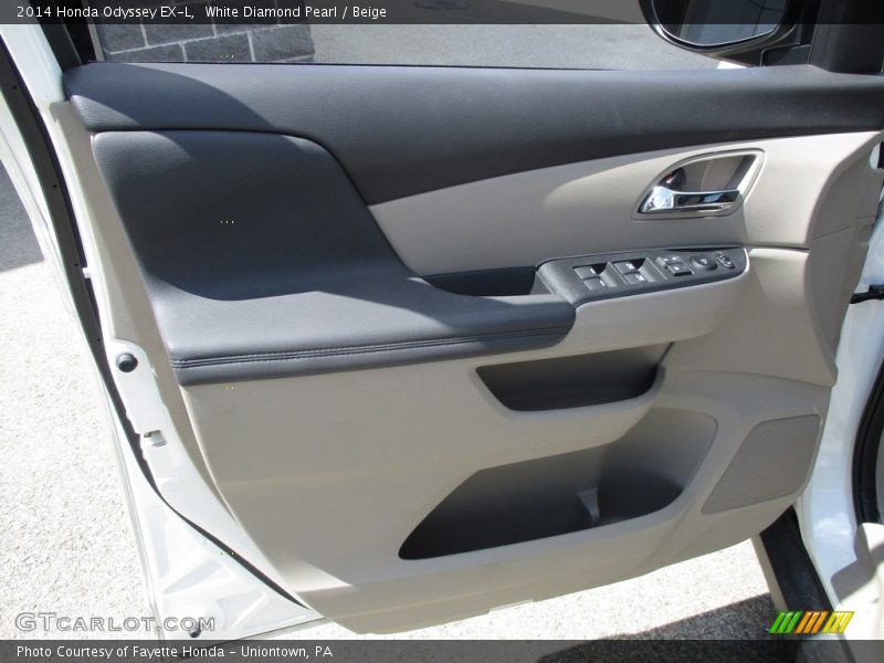 White Diamond Pearl / Beige 2014 Honda Odyssey EX-L