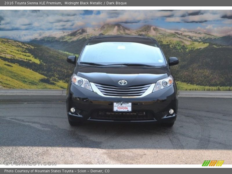 Midnight Black Metallic / Dark Bisque 2016 Toyota Sienna XLE Premium