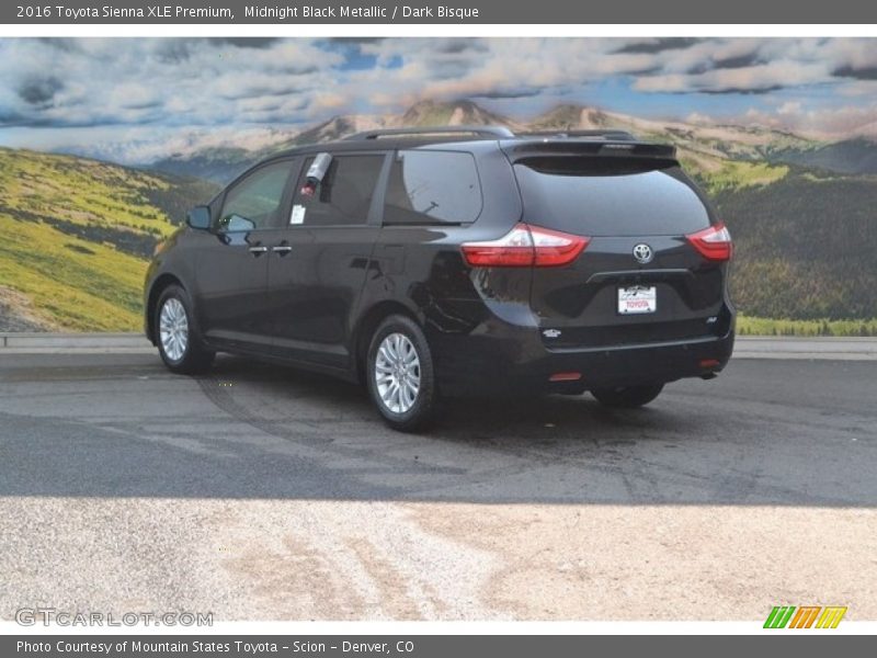 Midnight Black Metallic / Dark Bisque 2016 Toyota Sienna XLE Premium