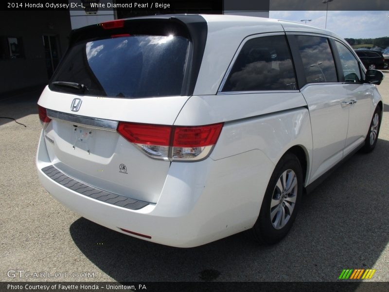 White Diamond Pearl / Beige 2014 Honda Odyssey EX-L