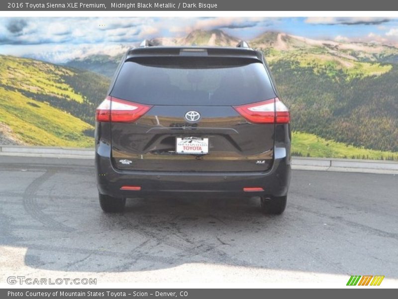 Midnight Black Metallic / Dark Bisque 2016 Toyota Sienna XLE Premium