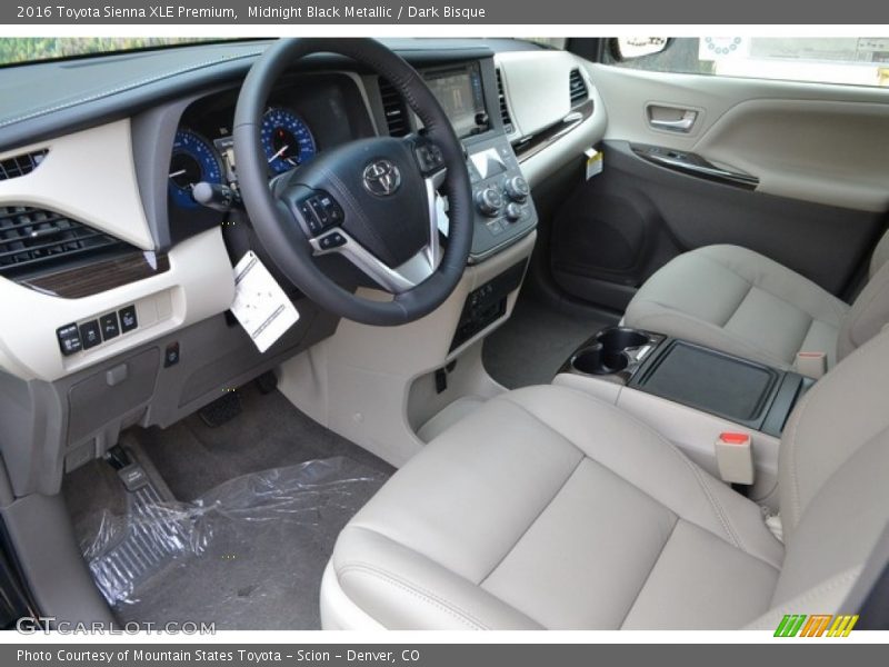 Midnight Black Metallic / Dark Bisque 2016 Toyota Sienna XLE Premium