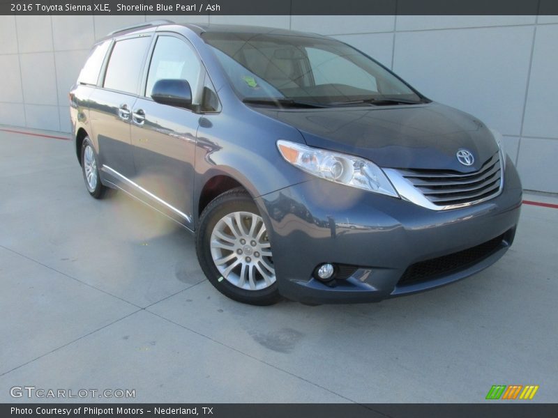 Shoreline Blue Pearl / Ash 2016 Toyota Sienna XLE