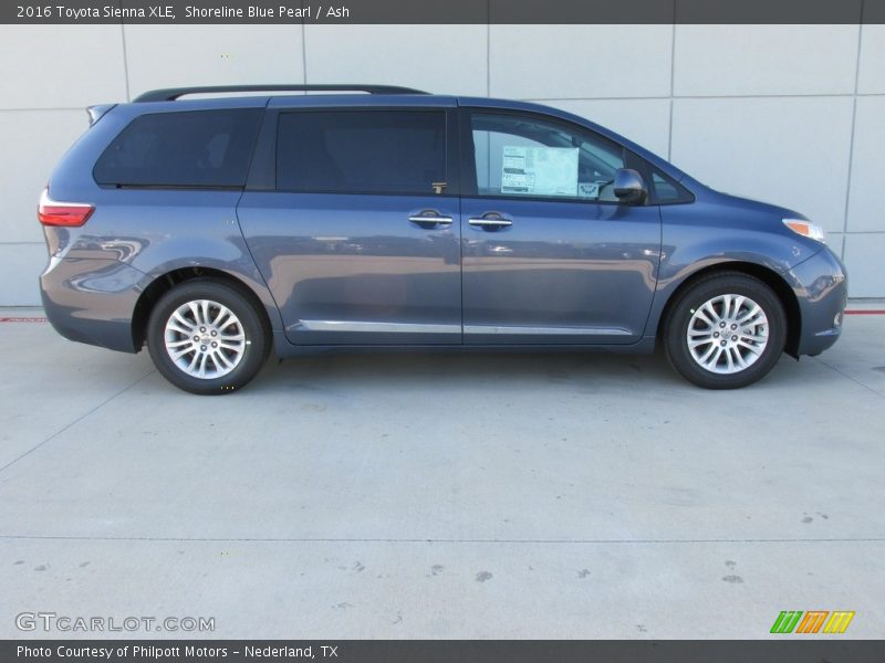 Shoreline Blue Pearl / Ash 2016 Toyota Sienna XLE