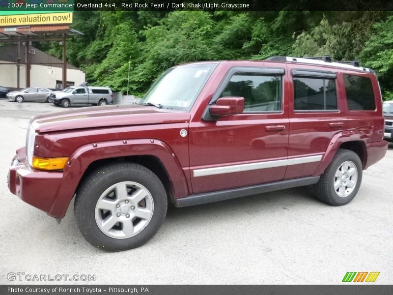 Red Rock Pearl / Dark Khaki/Light Graystone 2007 Jeep Commander Overland 4x4