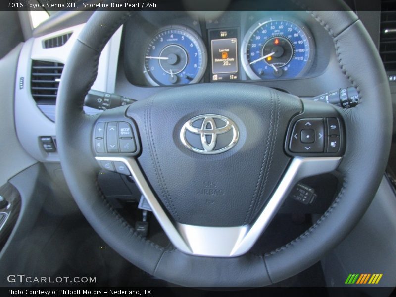 Shoreline Blue Pearl / Ash 2016 Toyota Sienna XLE