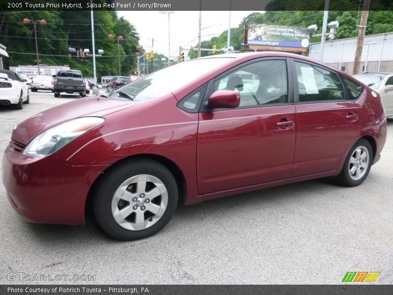 Salsa Red Pearl / Ivory/Brown 2005 Toyota Prius Hybrid