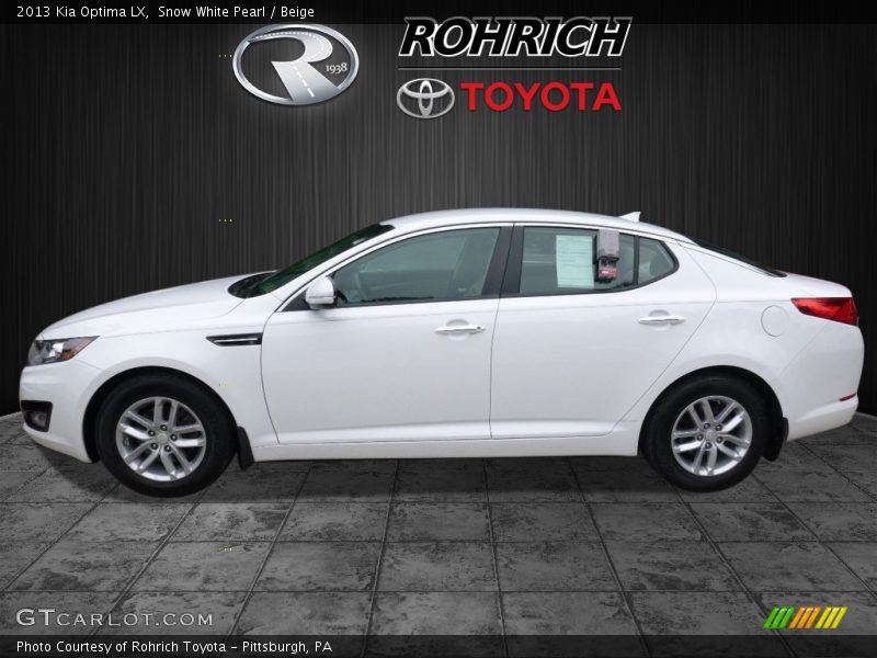 Snow White Pearl / Beige 2013 Kia Optima LX