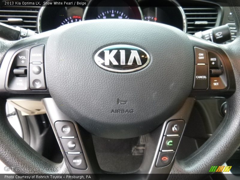 Snow White Pearl / Beige 2013 Kia Optima LX