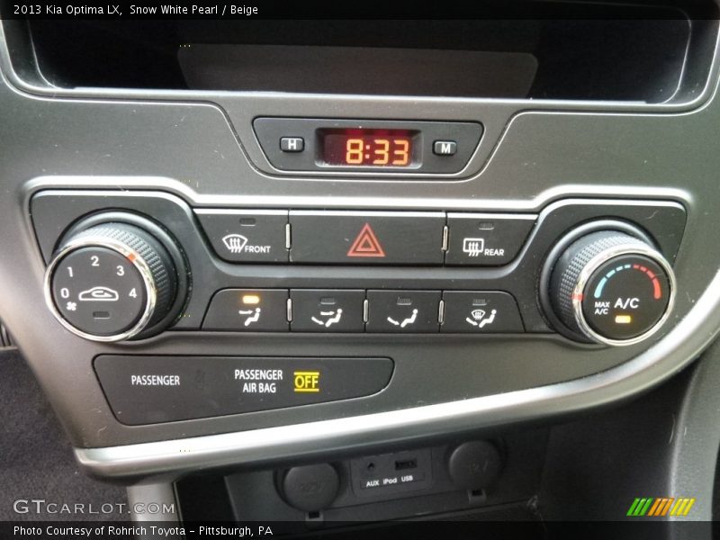 Snow White Pearl / Beige 2013 Kia Optima LX