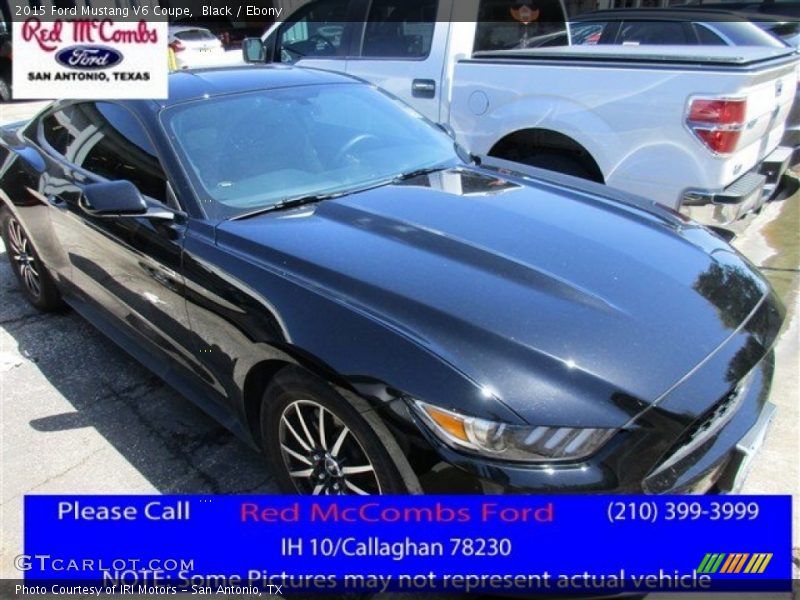 Black / Ebony 2015 Ford Mustang V6 Coupe